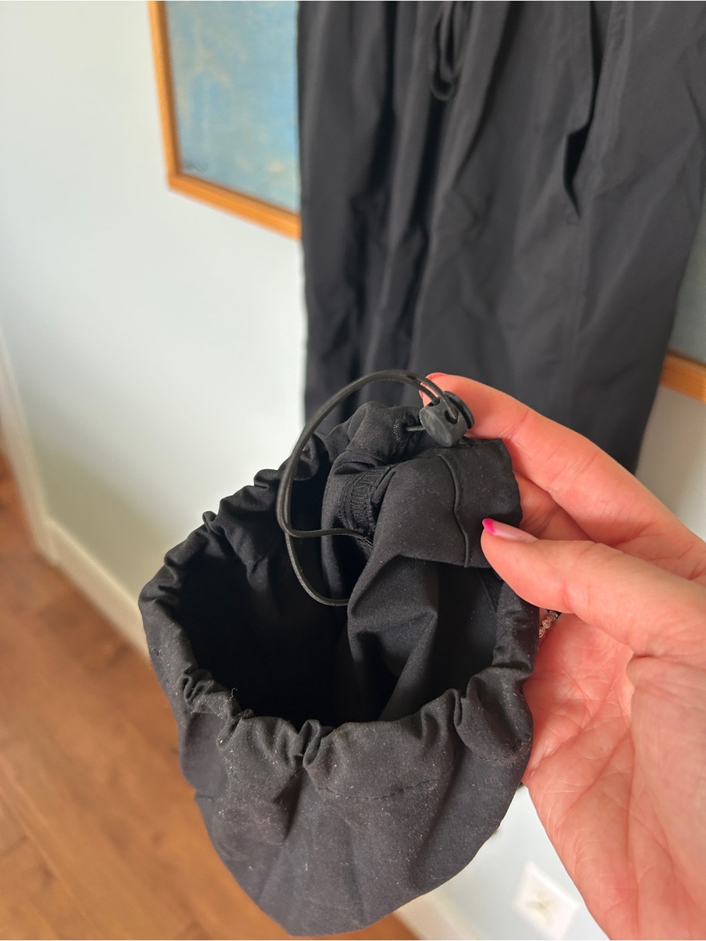 NWT Athleta Flex Black Sleeveless Drawcord Jumpsuit - Picture 5 of 5